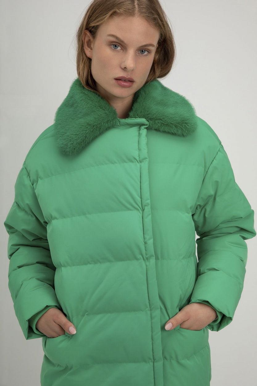 Suze coat | Parrot Green