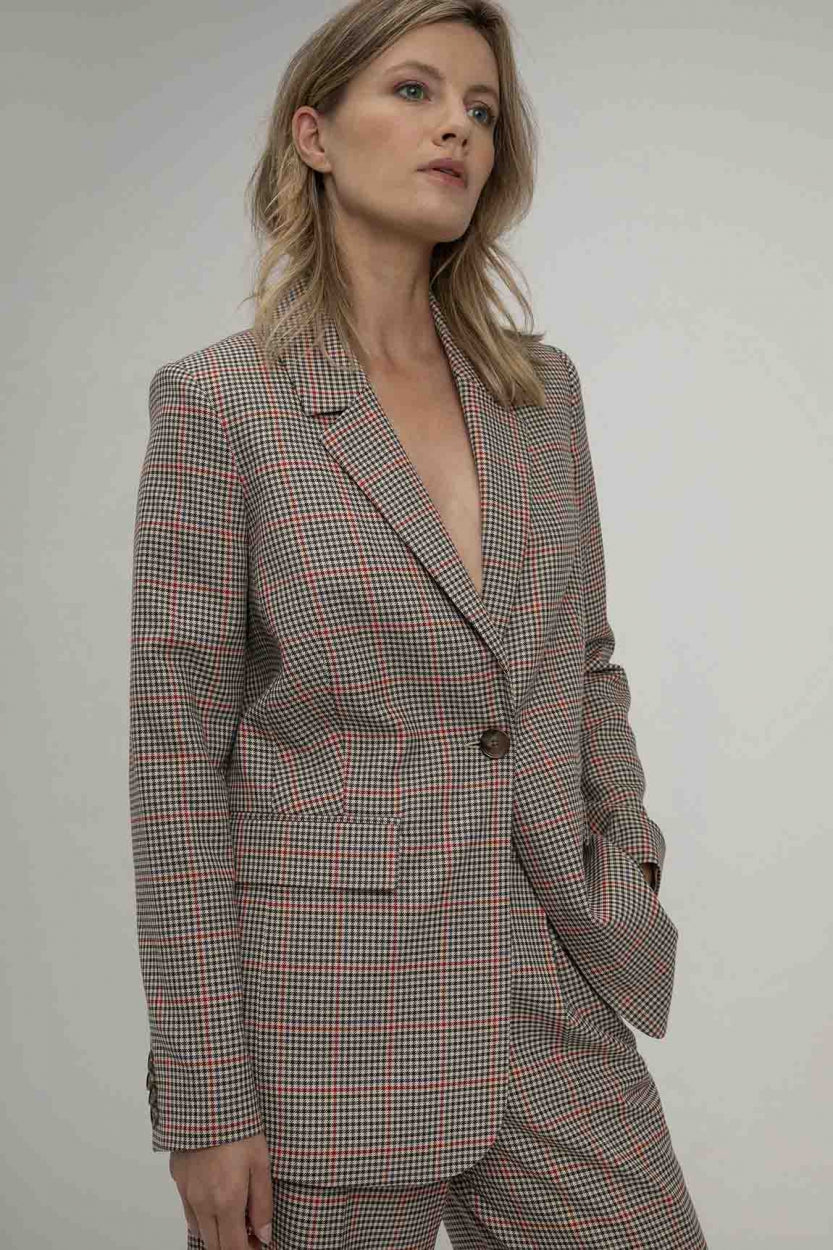 Sunny blazer | Sand check
