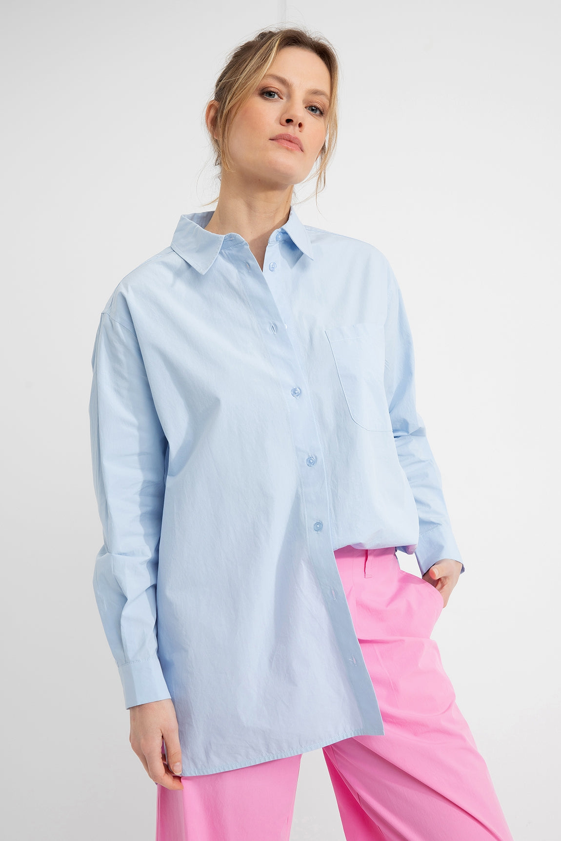 Cotton Blouse Dean | Light Blue