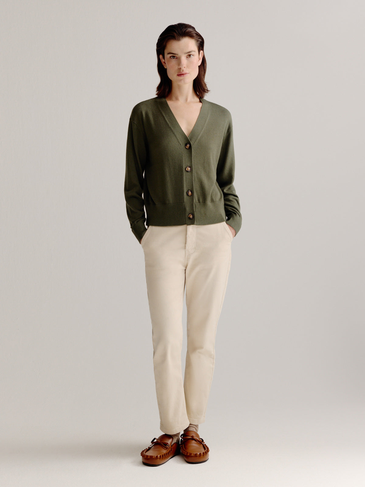 August cardigan | Pesto