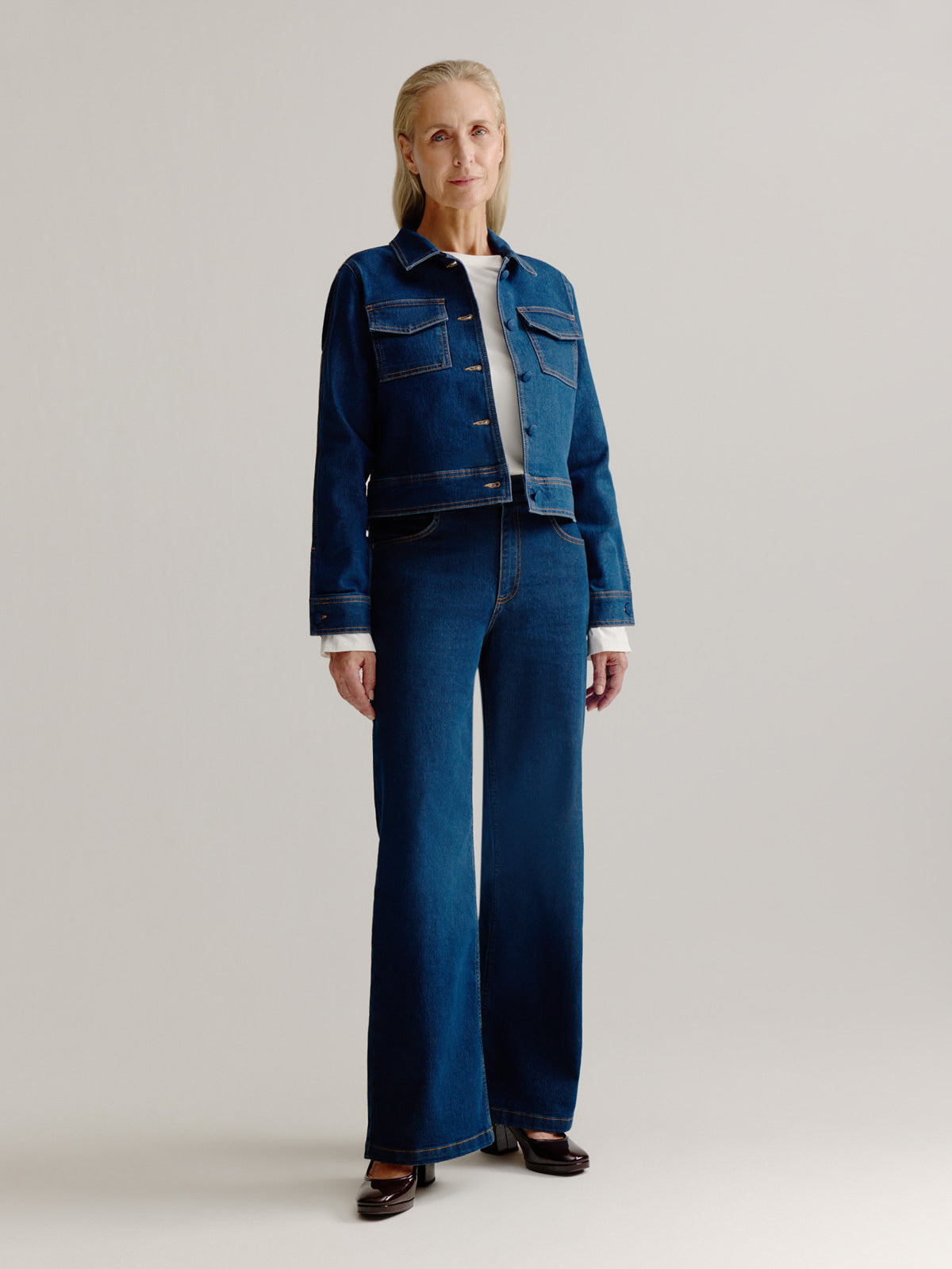 Lindy jacket | Mid Blue jeans