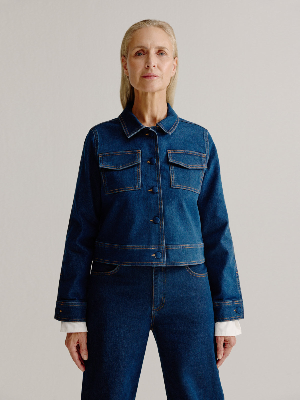 Lindy jacket | Mid Blue jeans