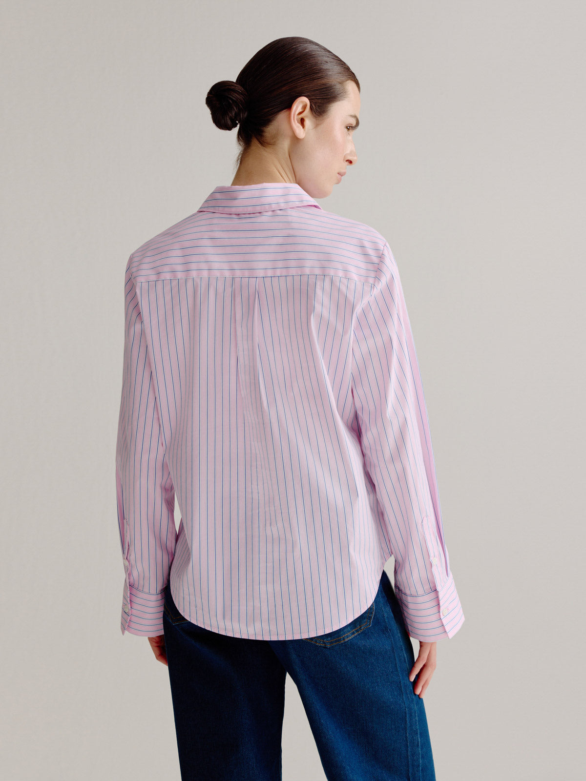 Leon blouse | Light Pink stripe