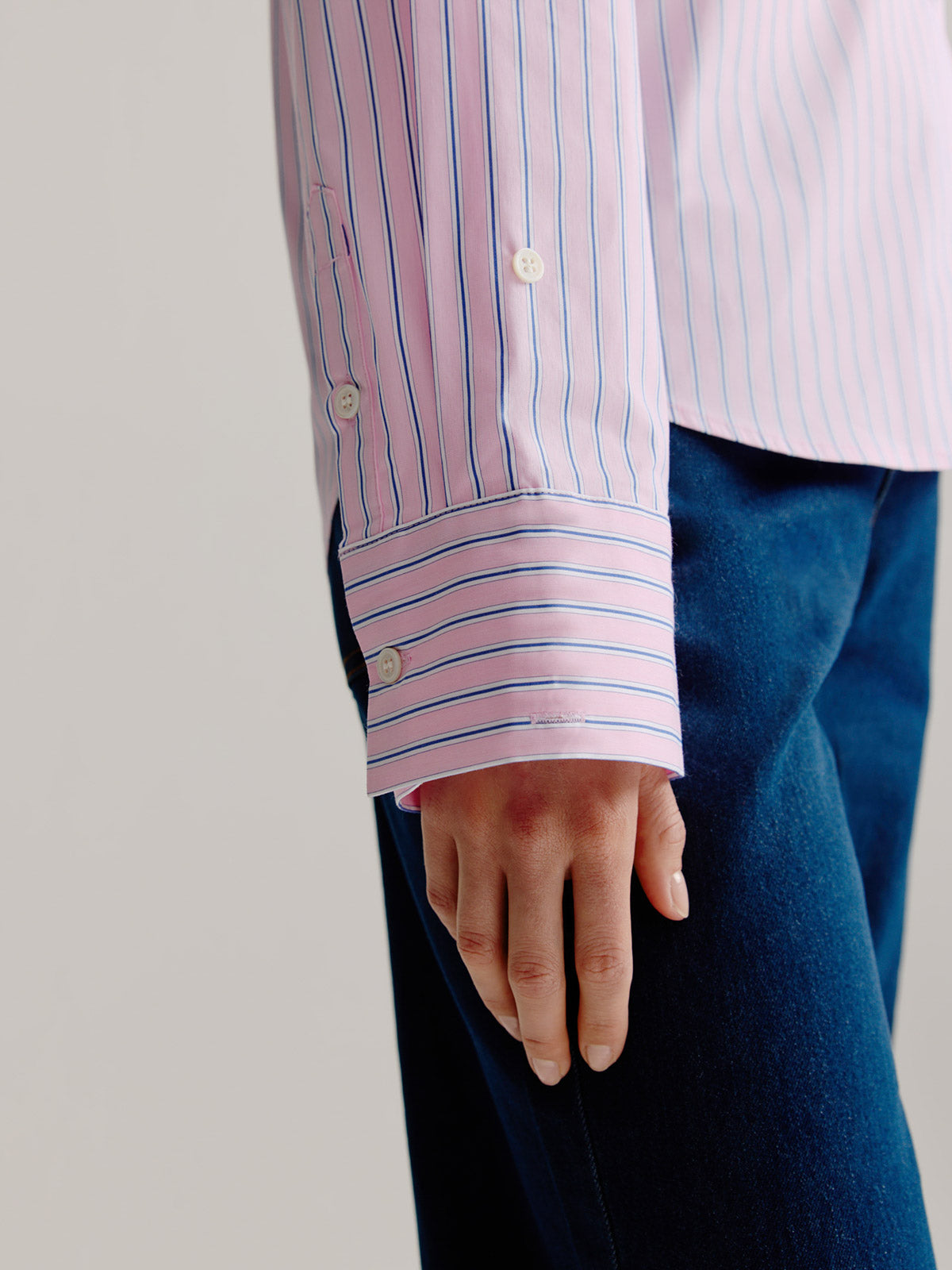 Leon blouse | Light Pink stripe