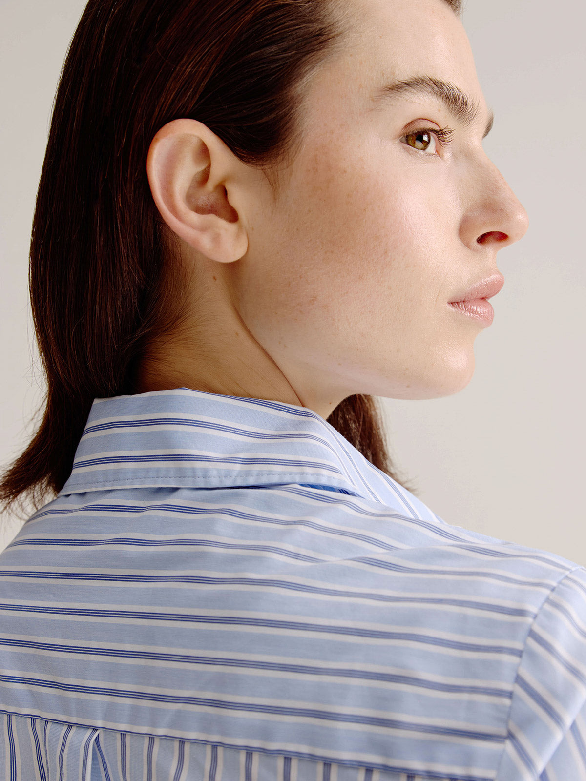 Leonora blouse | Light Blue stripe