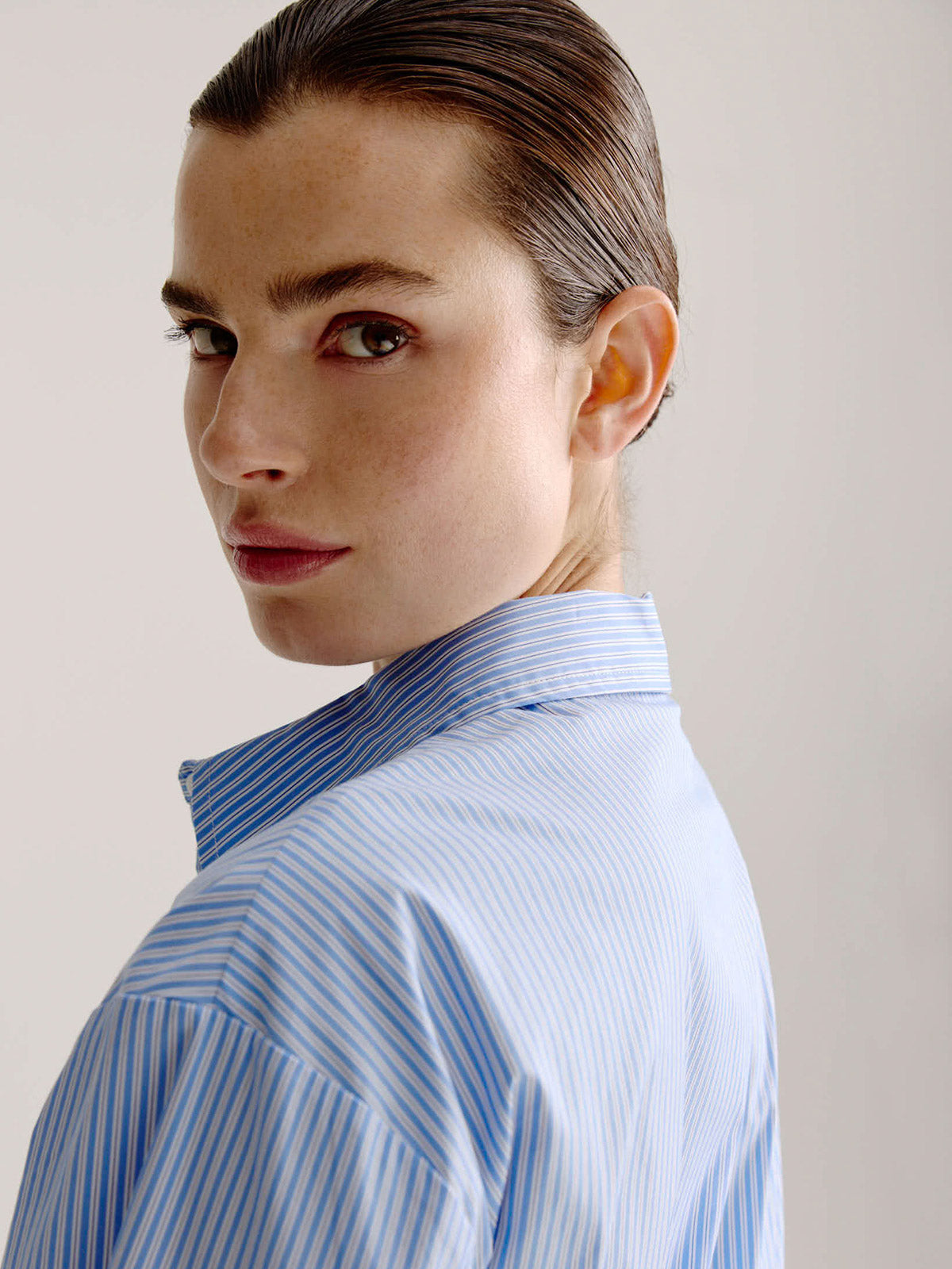 Leontien Blouse | Light Blue stripe
