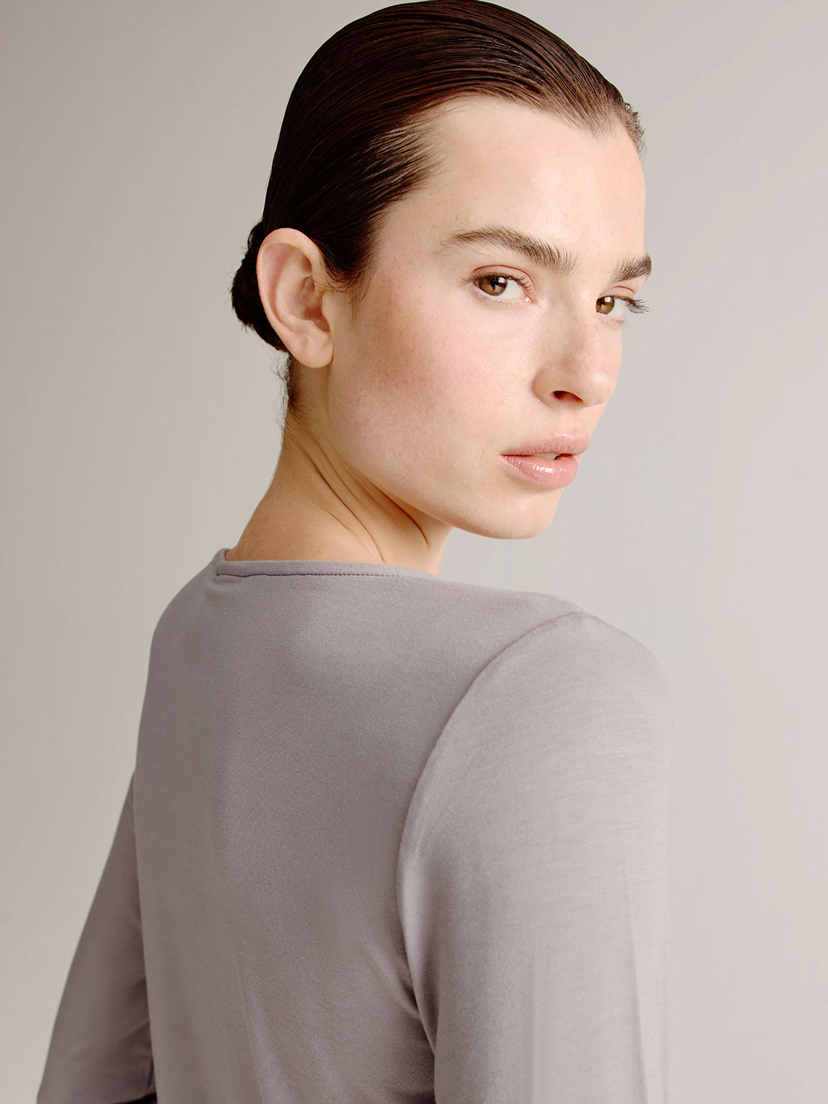Aline t-shirt solid | Steel Grey