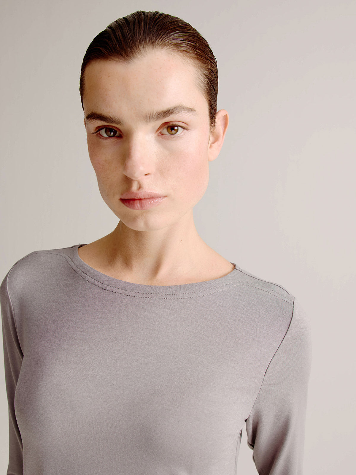 Aline t-shirt solid | Steel Grey