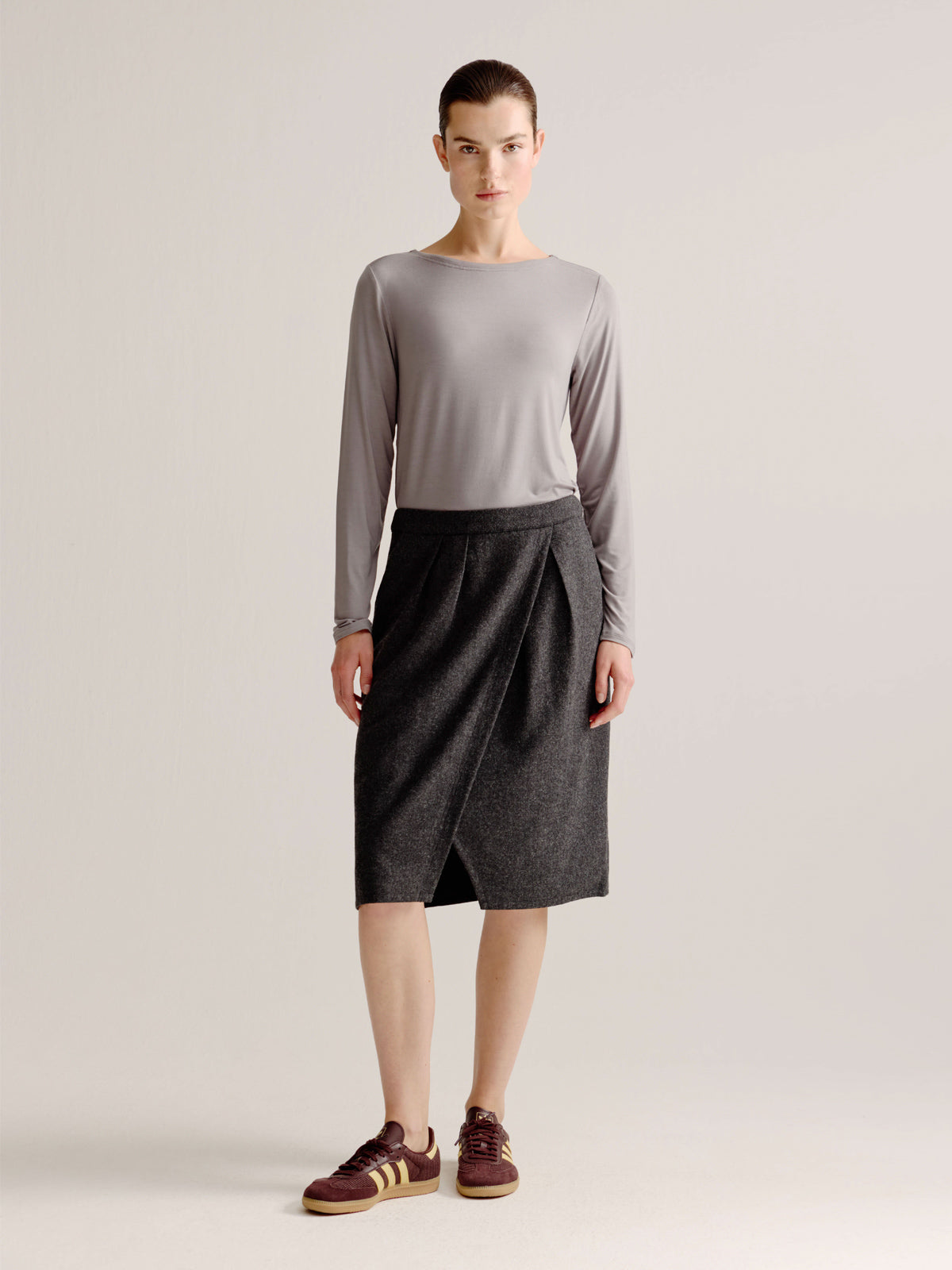Aline t-shirt solid | Steel Grey