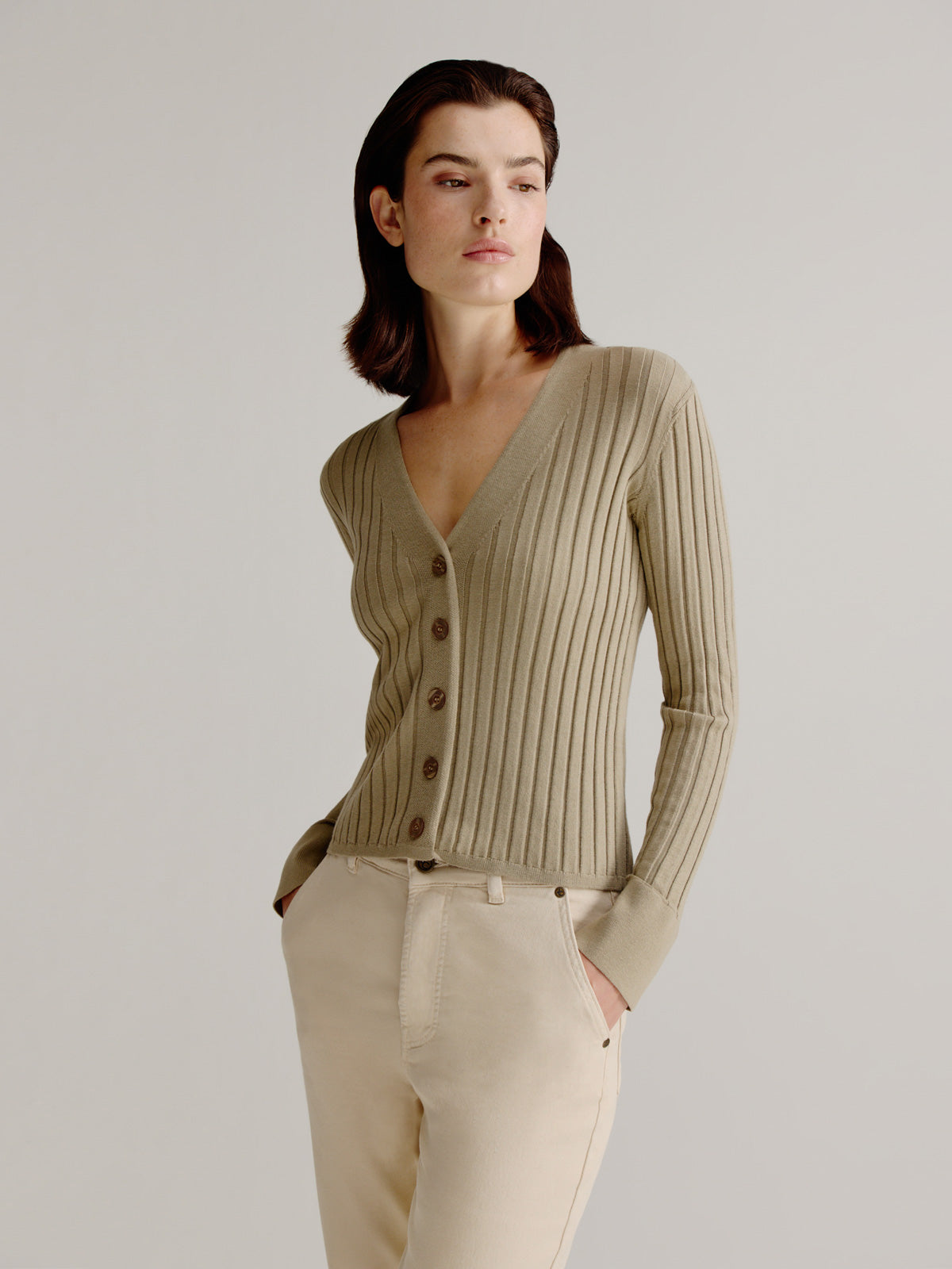Lieve cardigan | Light Khaki