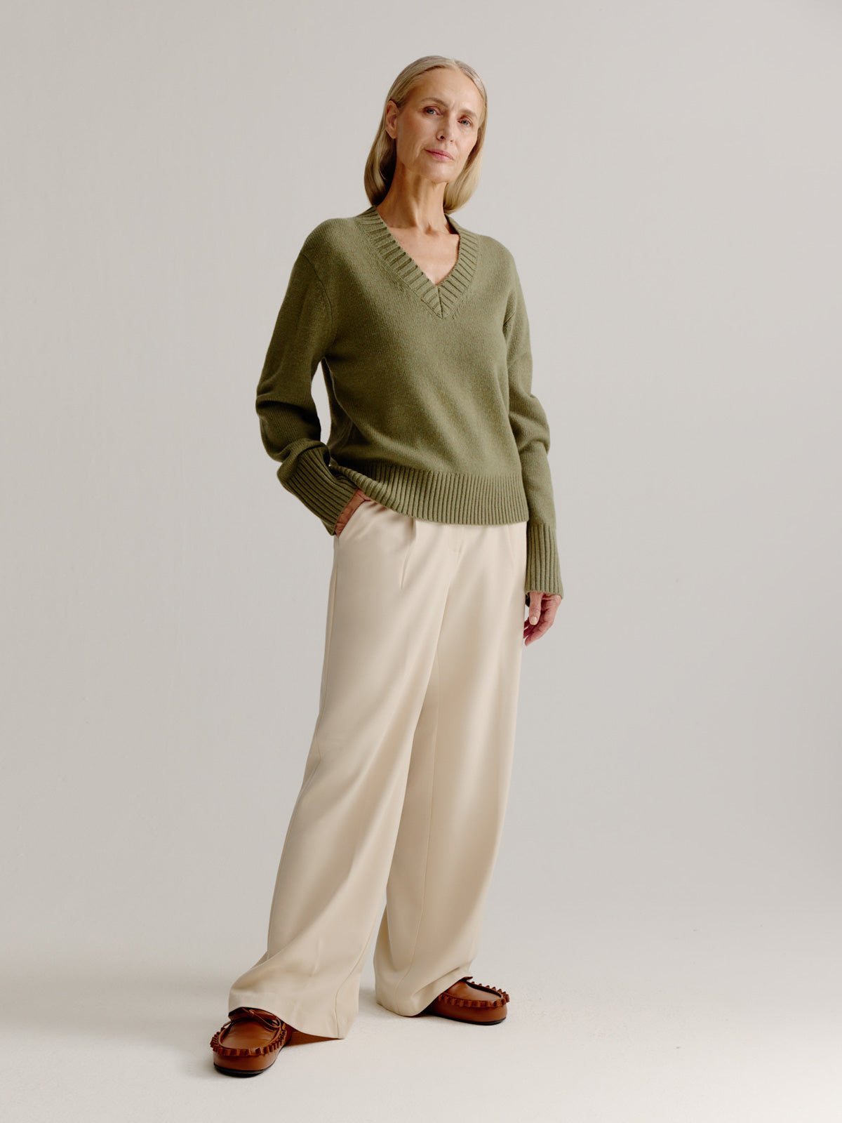 Leonie sweater | Moss Green