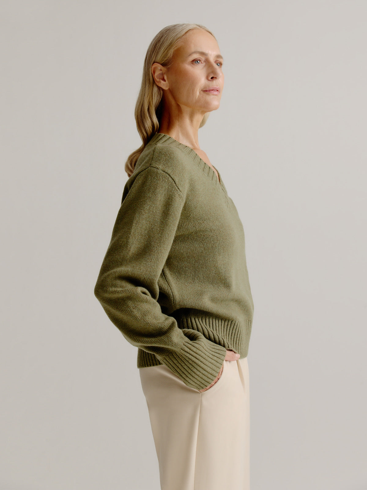 Leonie sweater | Moss Green