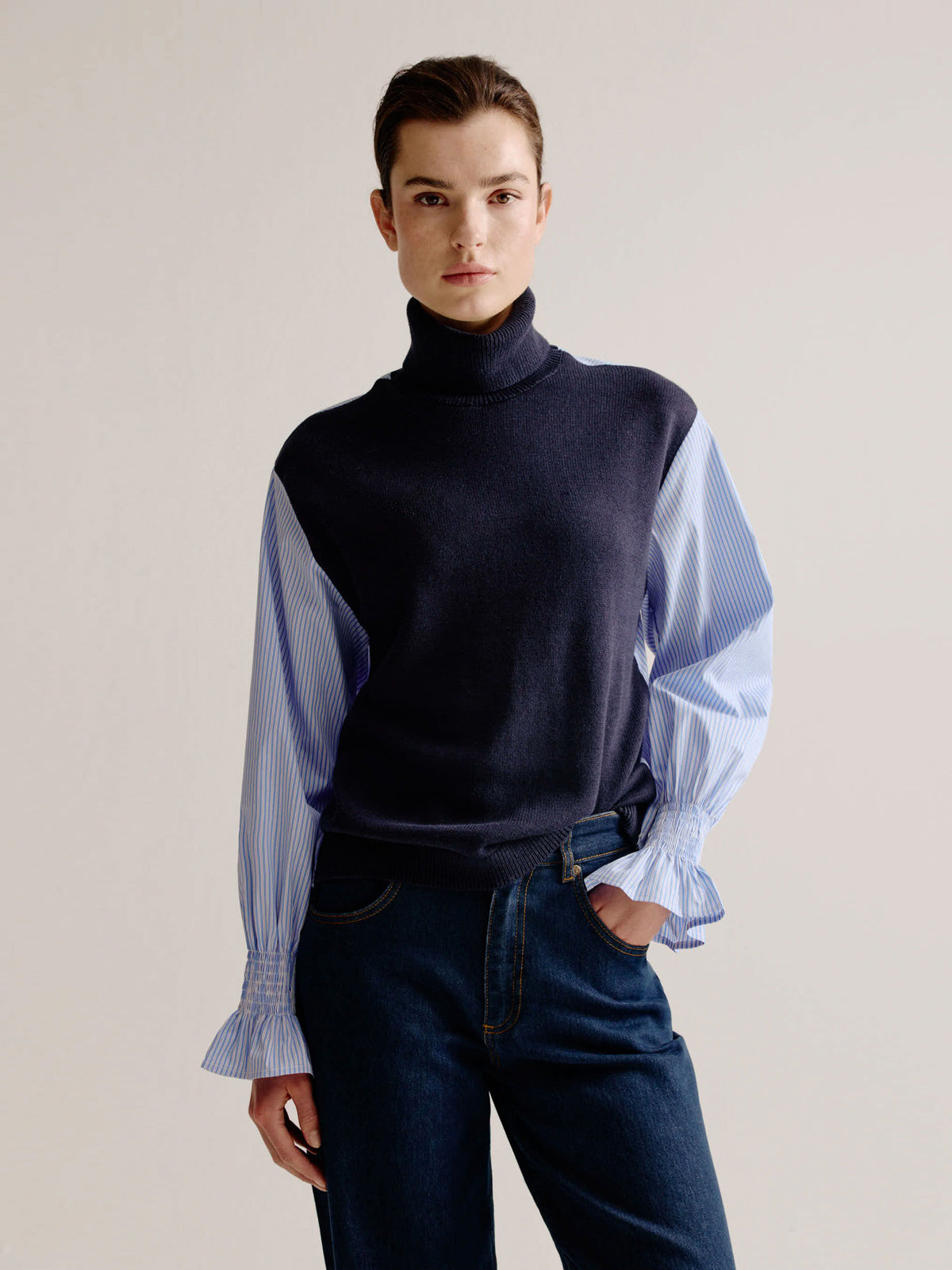 Leo sweater | Light Blue stripe