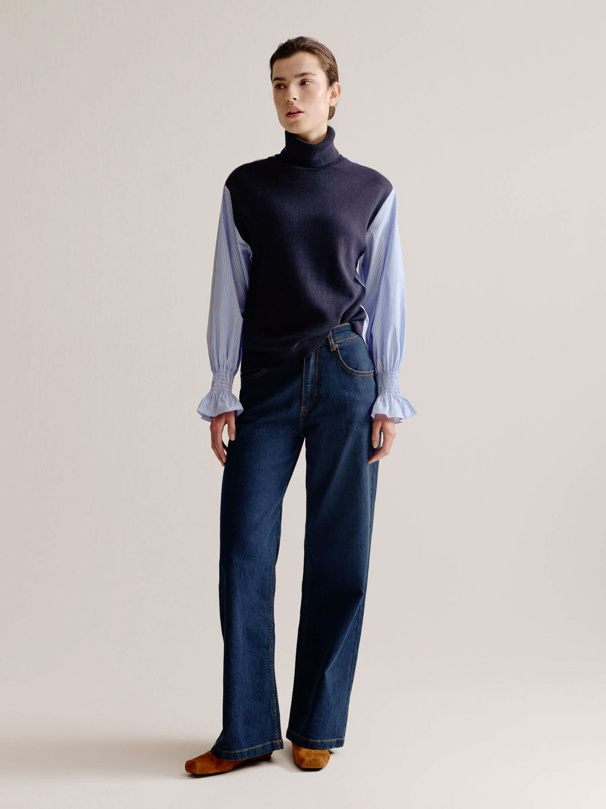 Leo sweater | Light Blue stripe