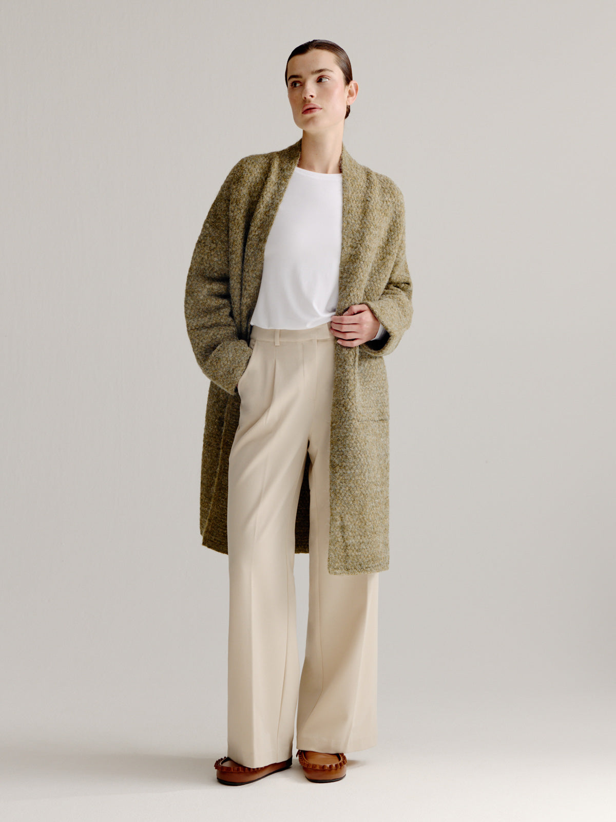 Lies cardigan | Moss Green Melange