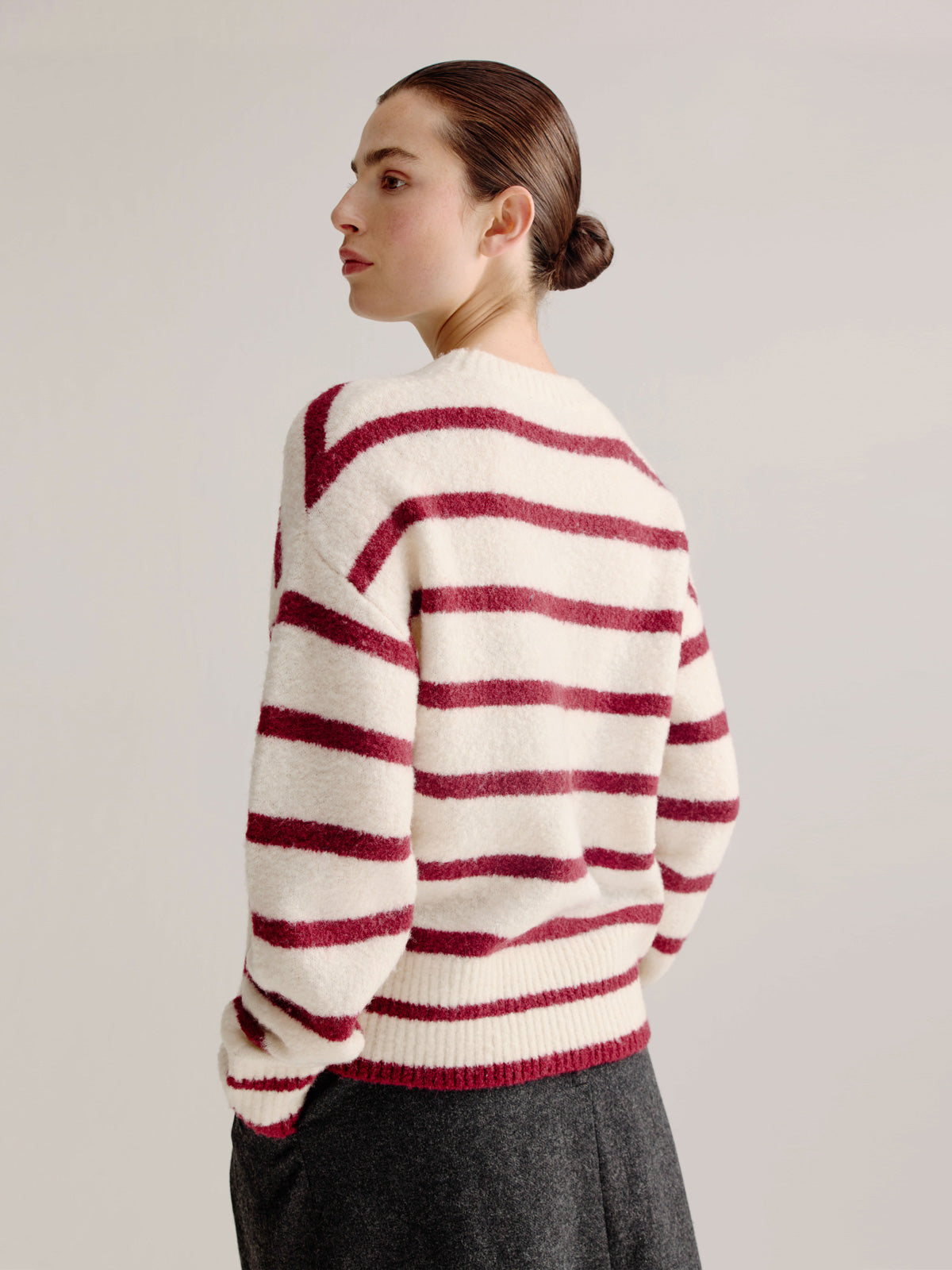 Lorena sweater | Bordeaux stripe
