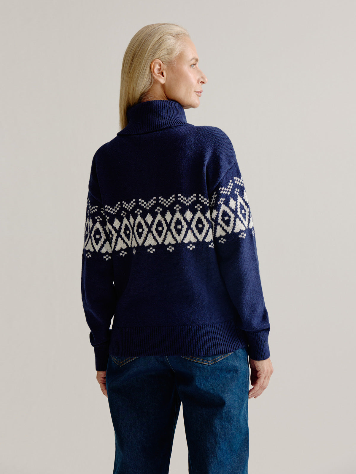 Lydia sweater | Navy print