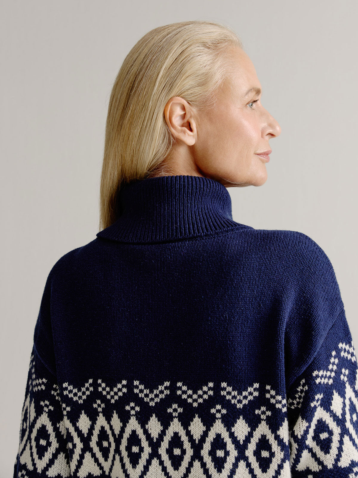 Lydia sweater | Navy print