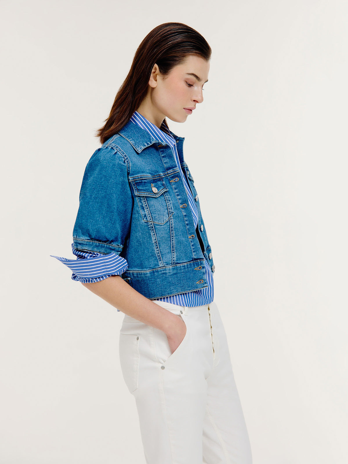 Baran jacket | Mid Blue jeans