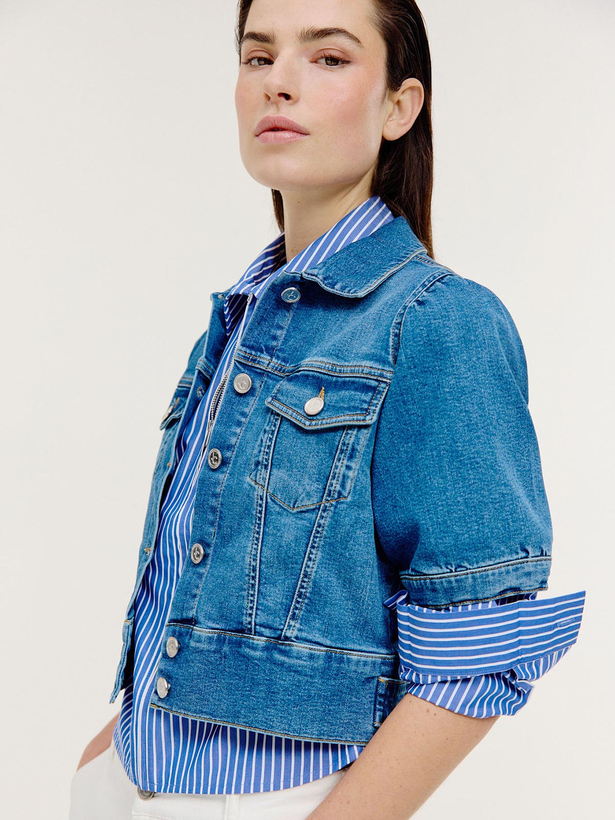 Baran jacket | Mid Blue jeans