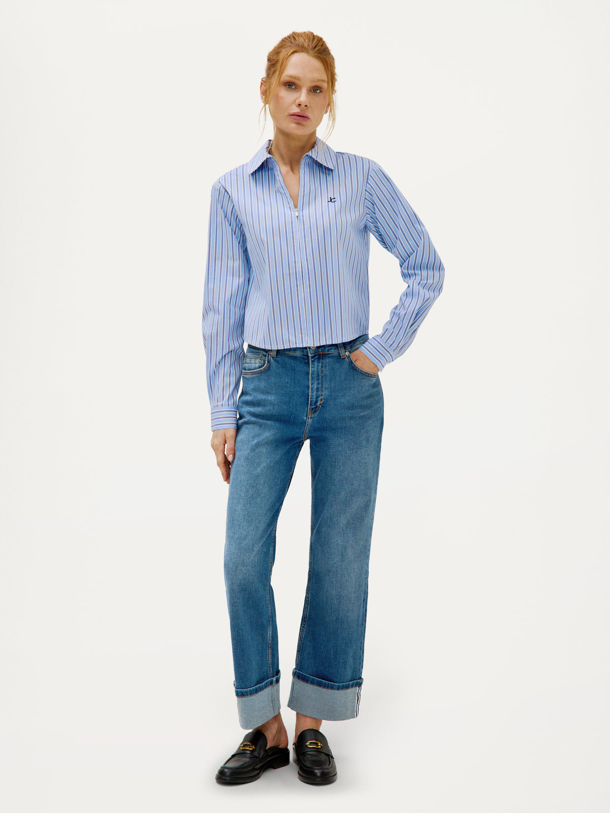 Benthe Pant | Mid Blue jeans