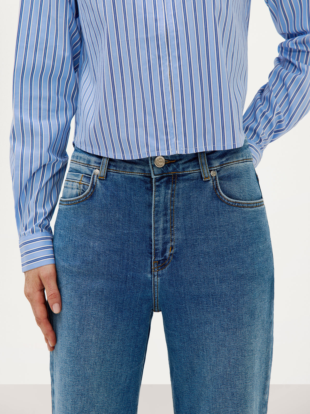 Benthe Pant | Mid Blue jeans