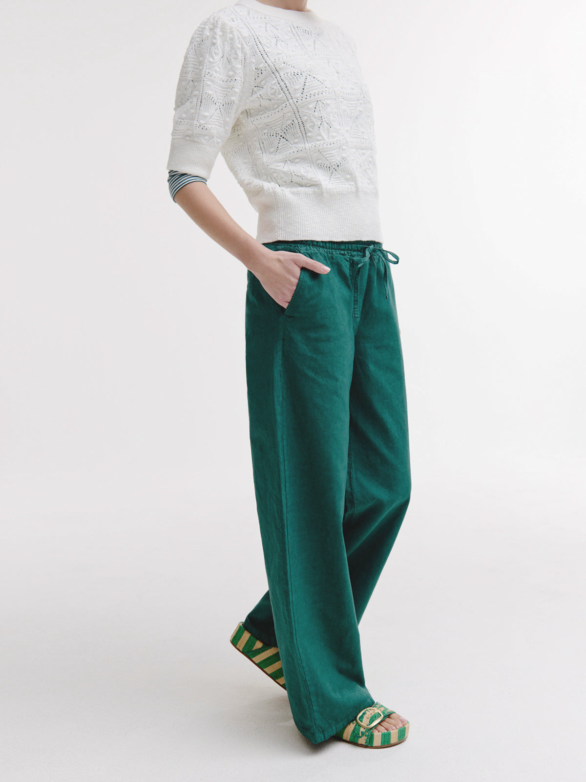 Basma Pant | Dark Green
