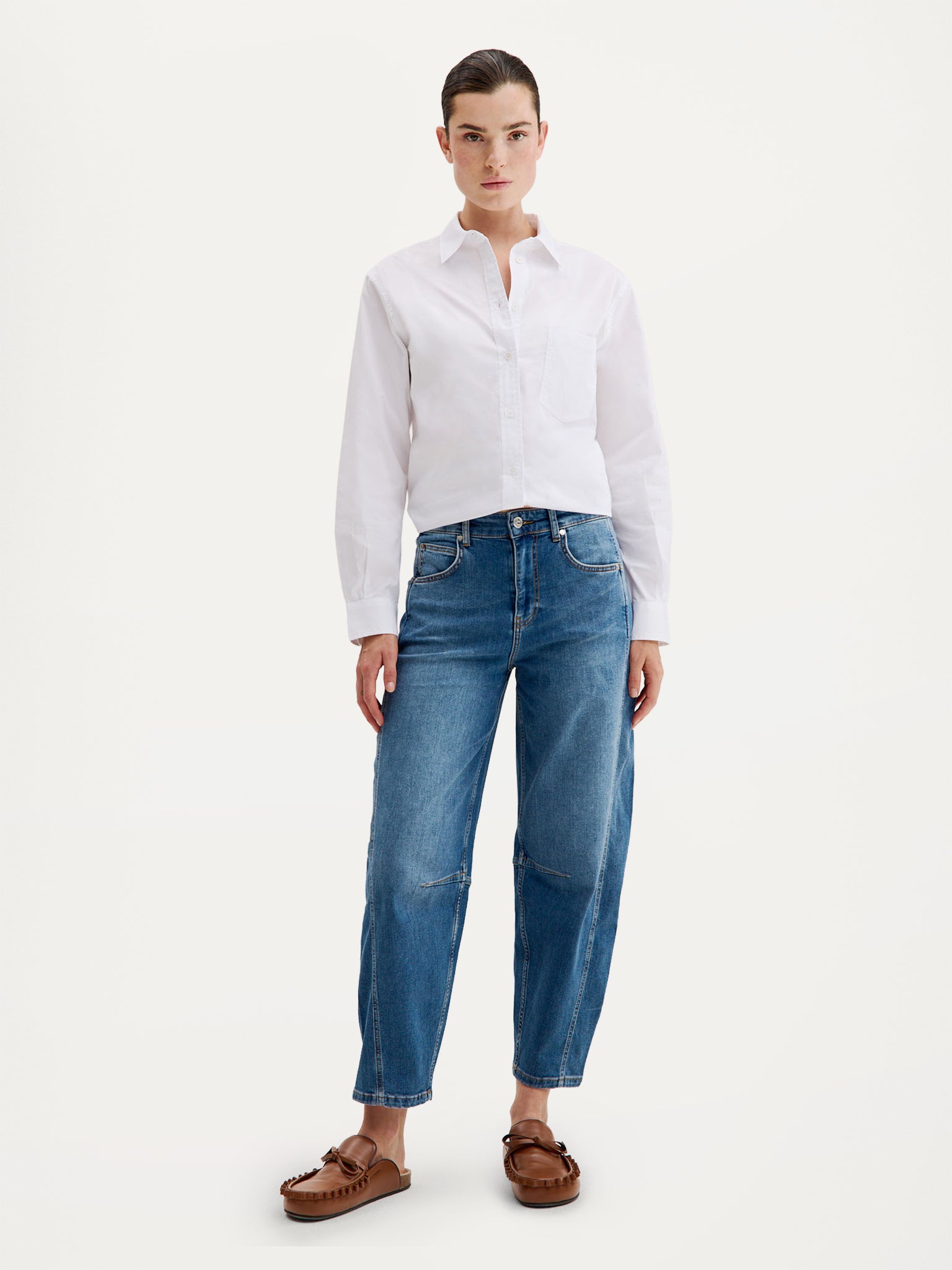 Basile Pant | Mid Blue jeans