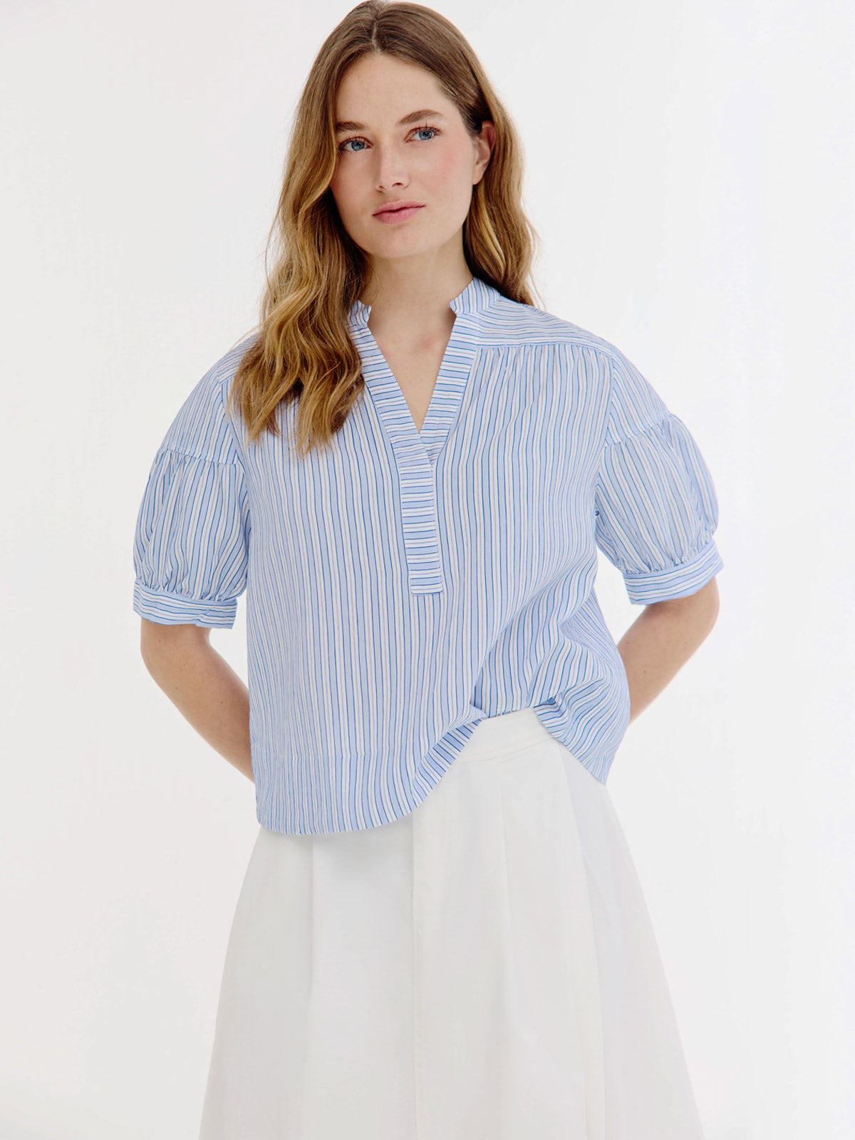 Bregje Blouse | Light Blue stripe