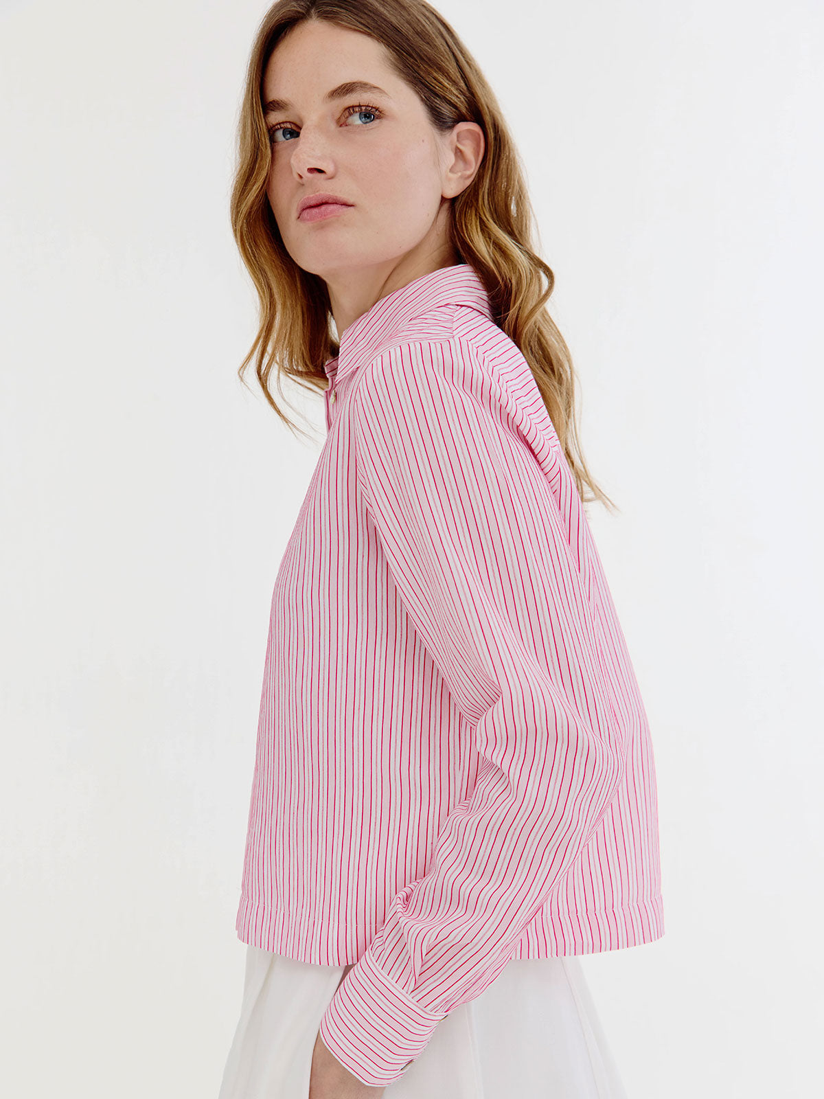 Boaz Blouse | Light Pink stripe