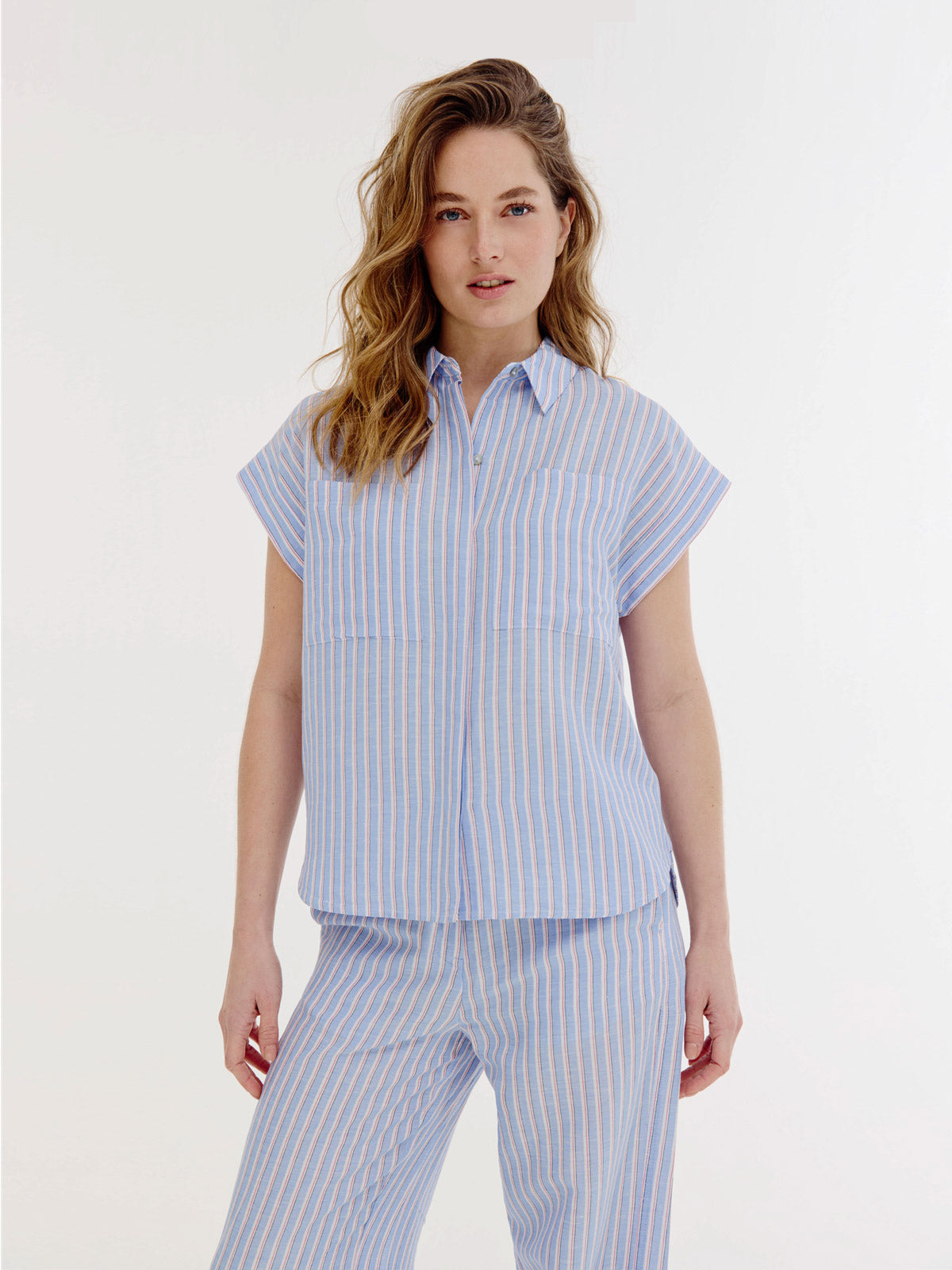 Barndon Blouse | Light Blue stripe