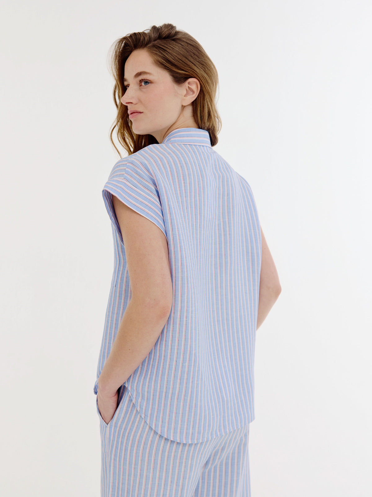 Barndon Blouse | Light Blue stripe