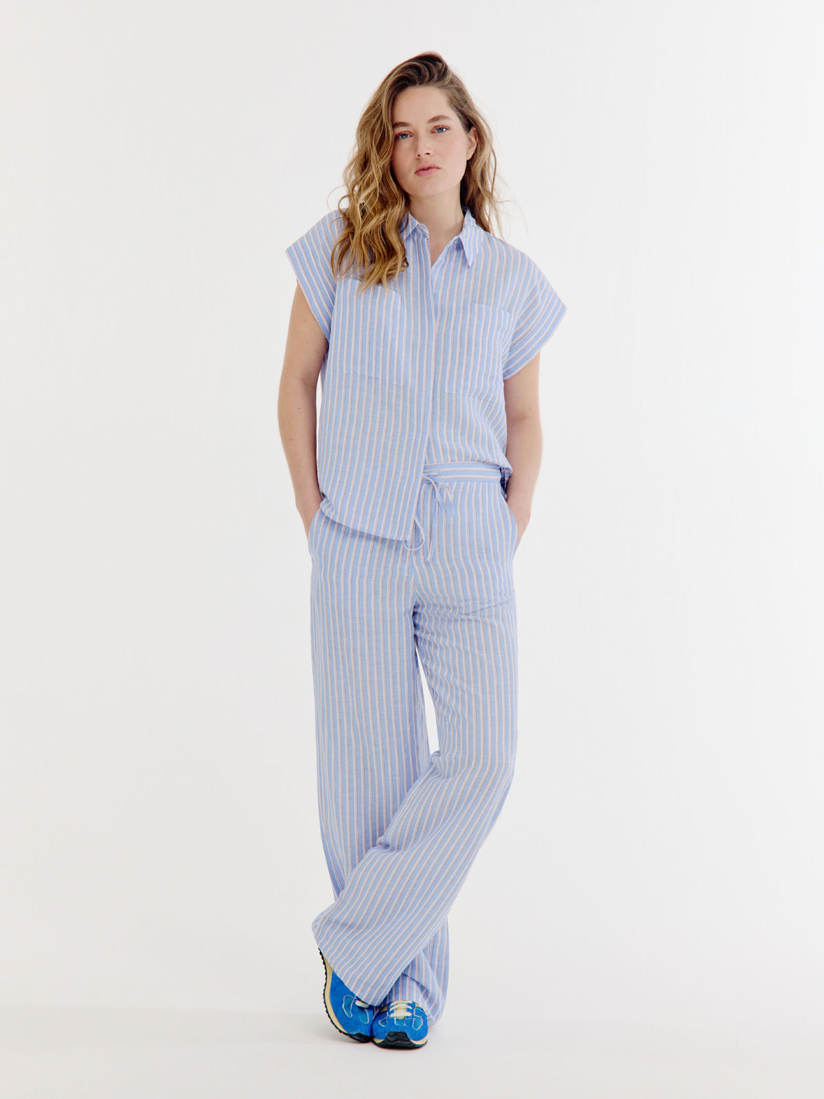 Barndon Blouse | Light Blue stripe