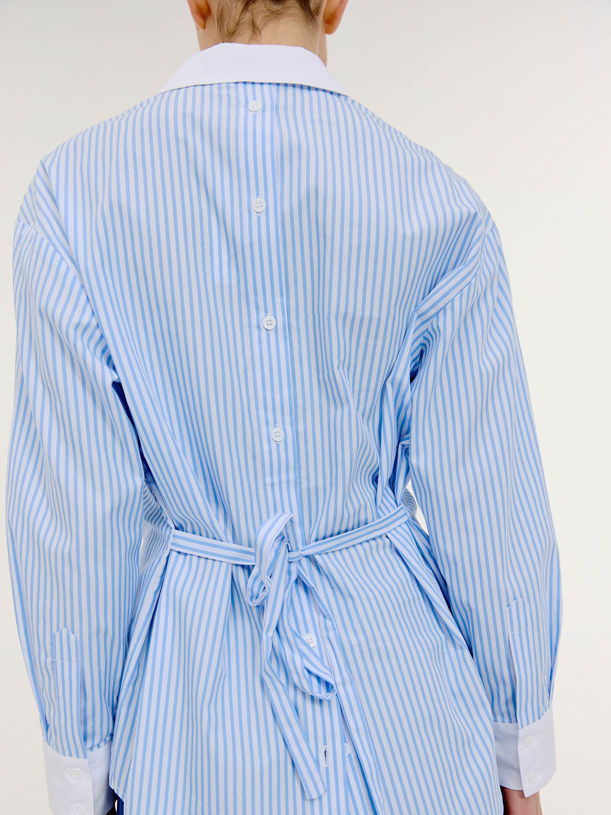 Brice Blouse | Light Blue stripe