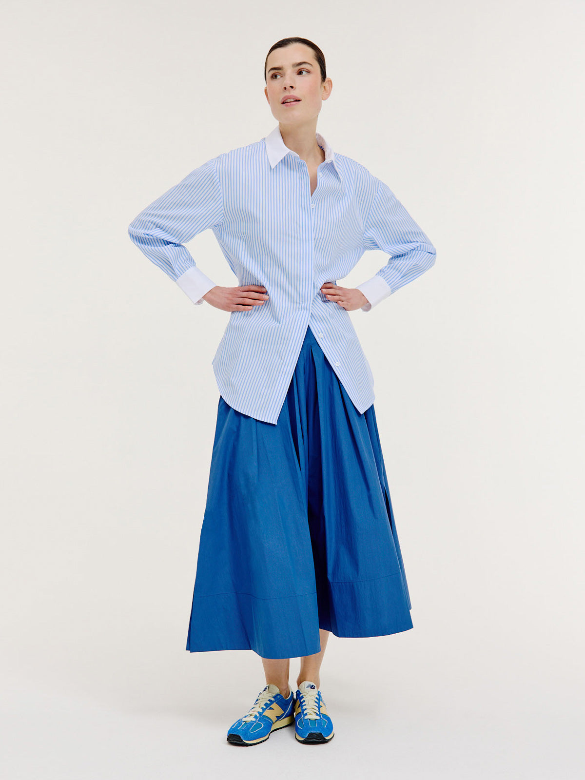 Brice Blouse | Light Blue stripe