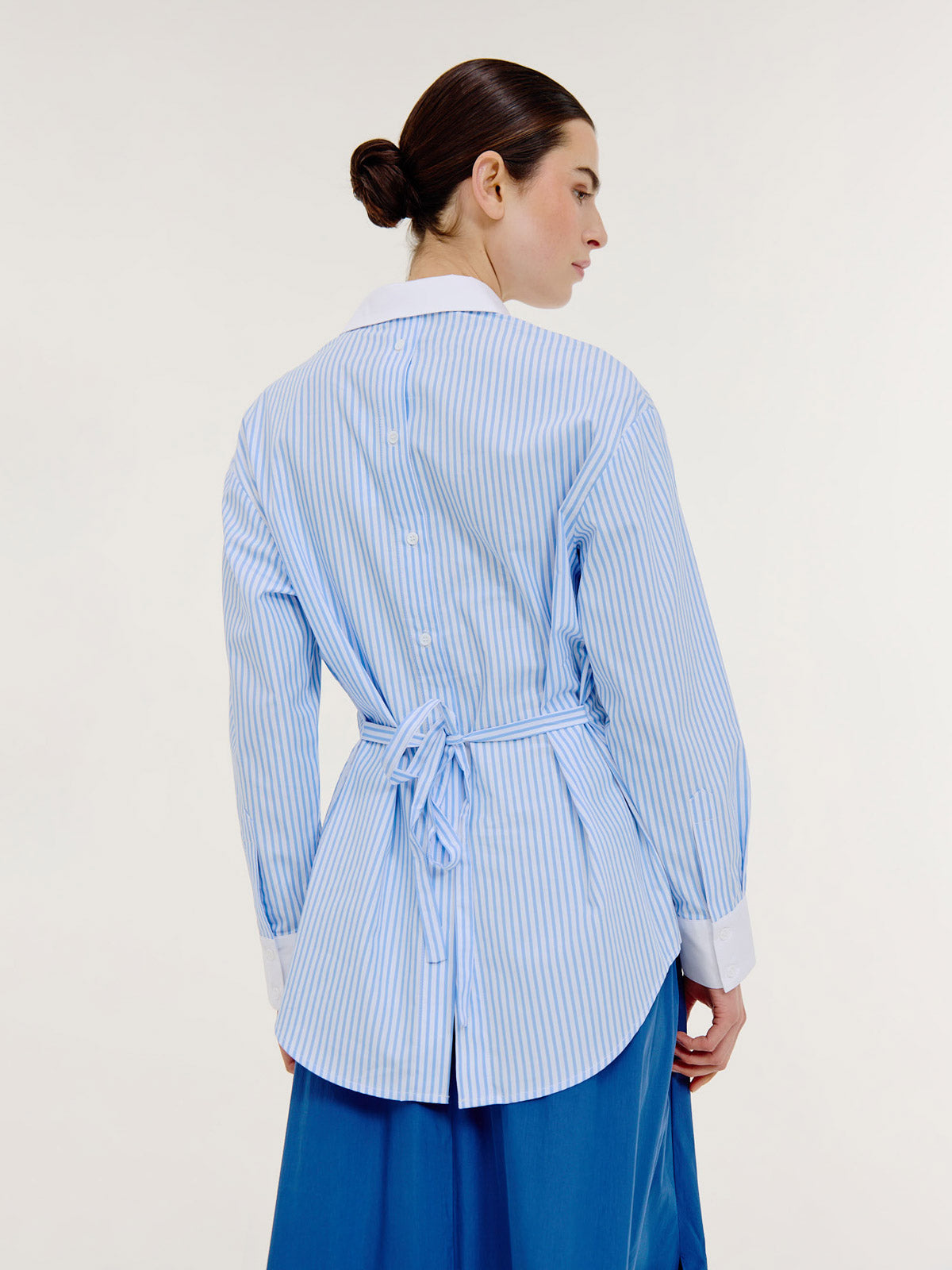 Brice Blouse | Light Blue stripe