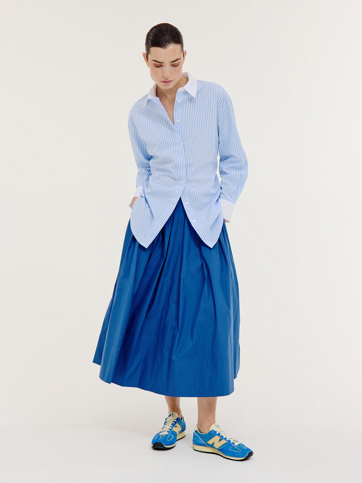 Brice Blouse | Light Blue stripe