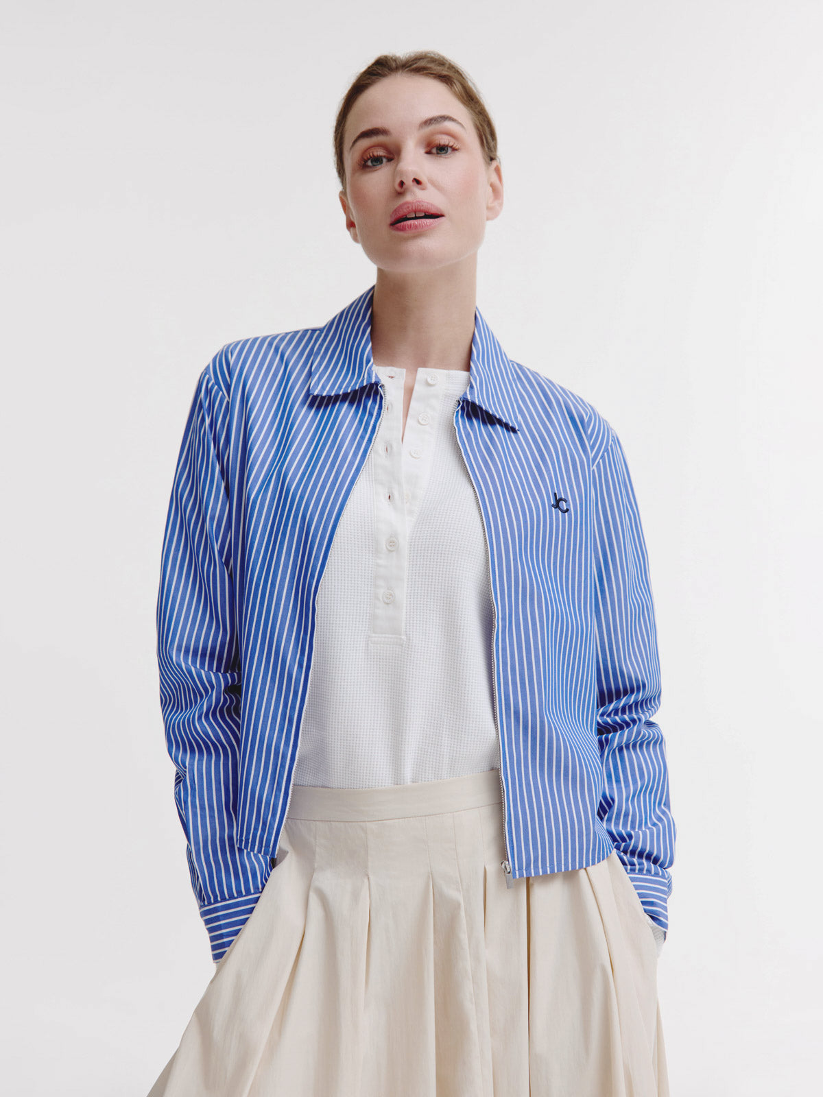Bodine Blouse | Navy stripe