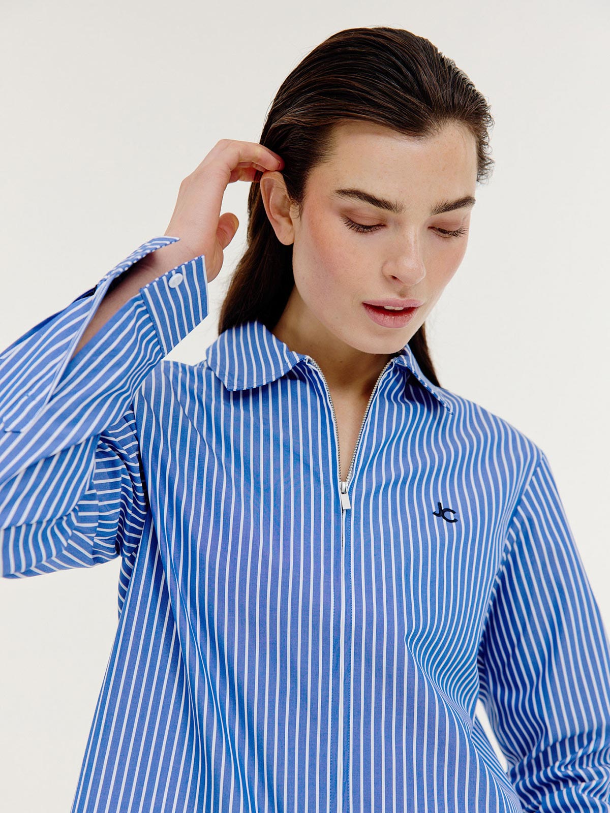 Bodine Blouse | Navy stripe