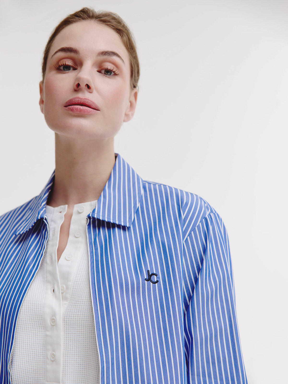 Bodine Blouse | Navy stripe