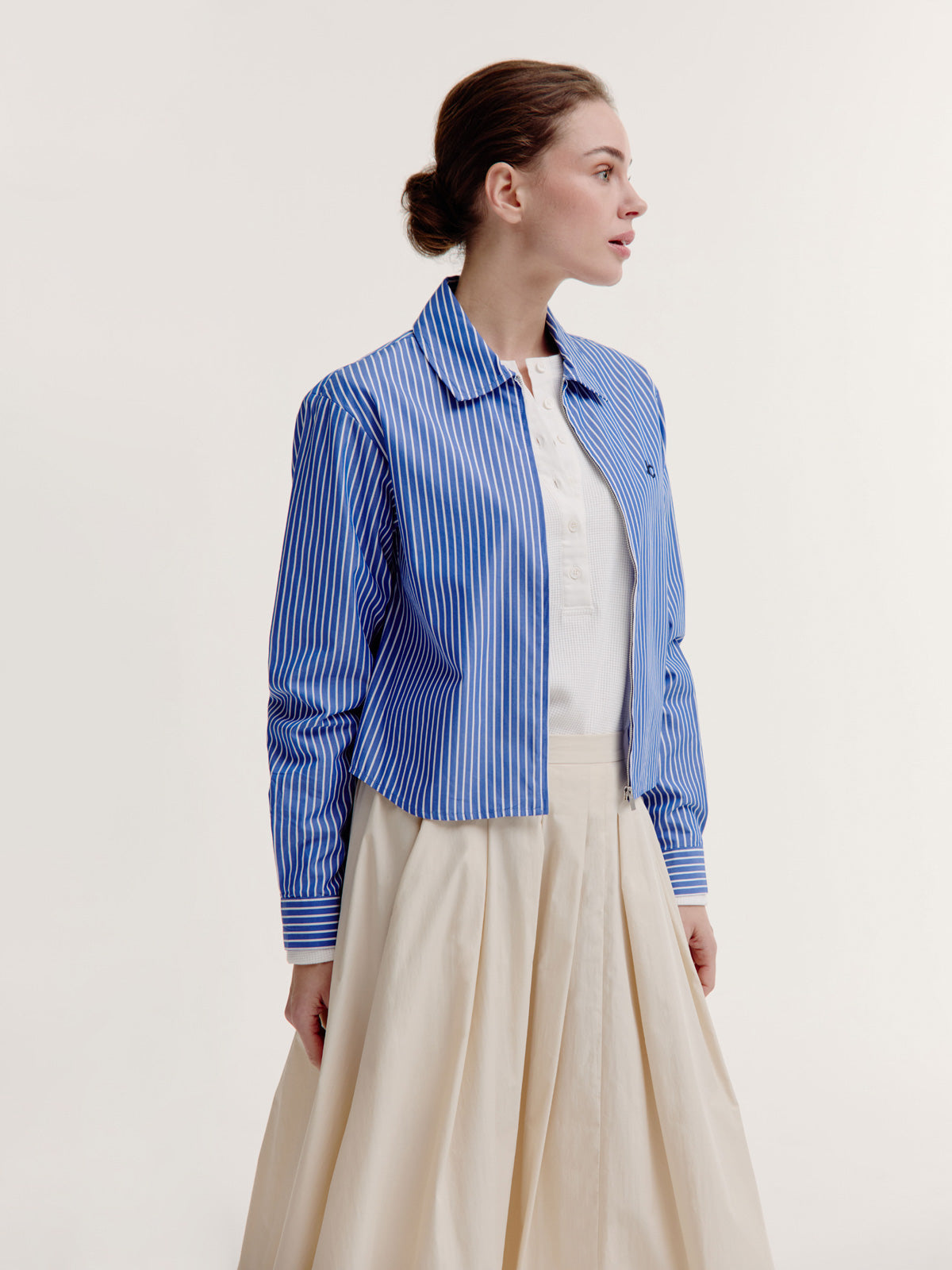 Bodine Blouse | Navy stripe