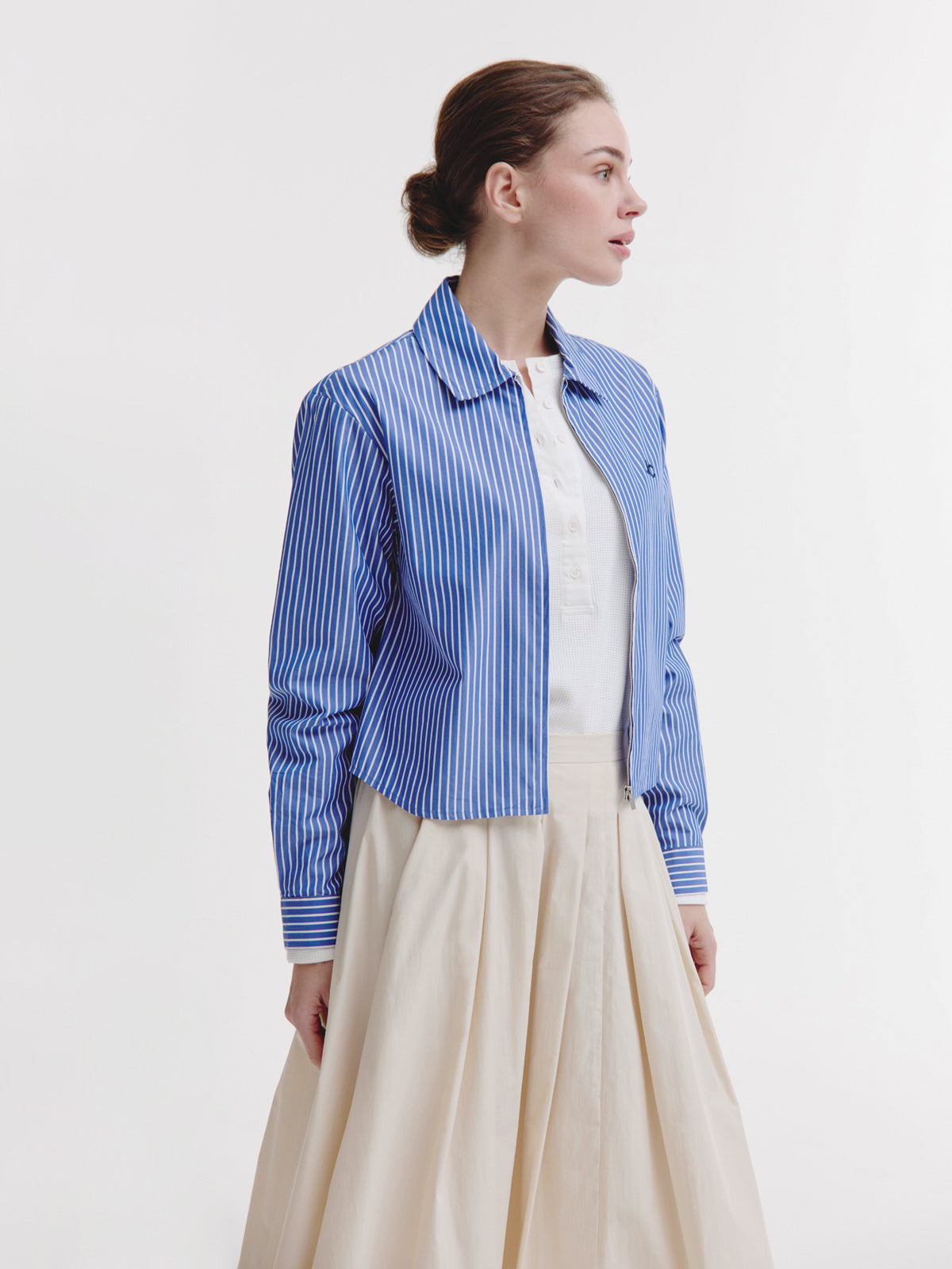 Bodine Blouse | Navy stripe