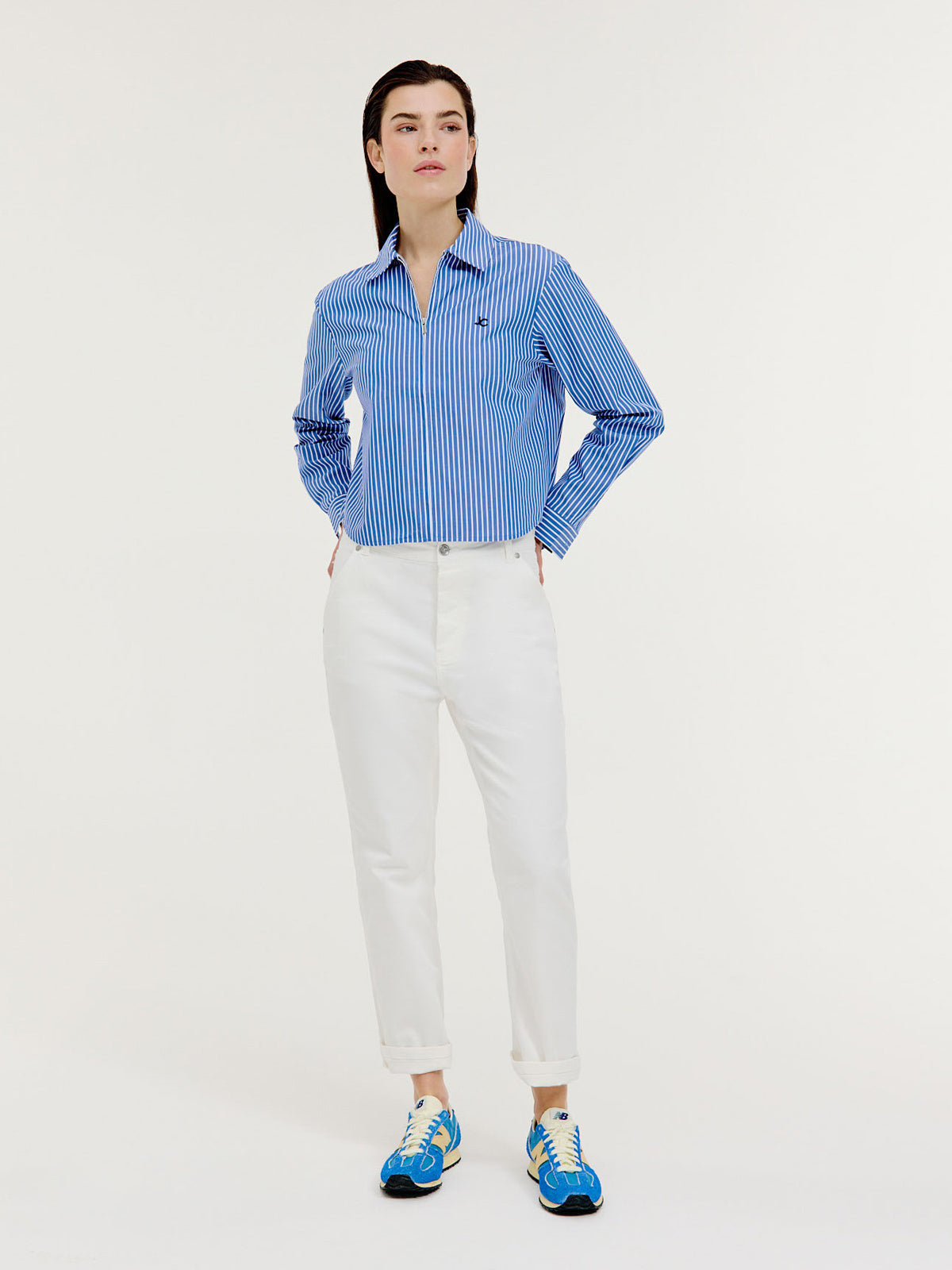 Bodine Blouse | Navy stripe