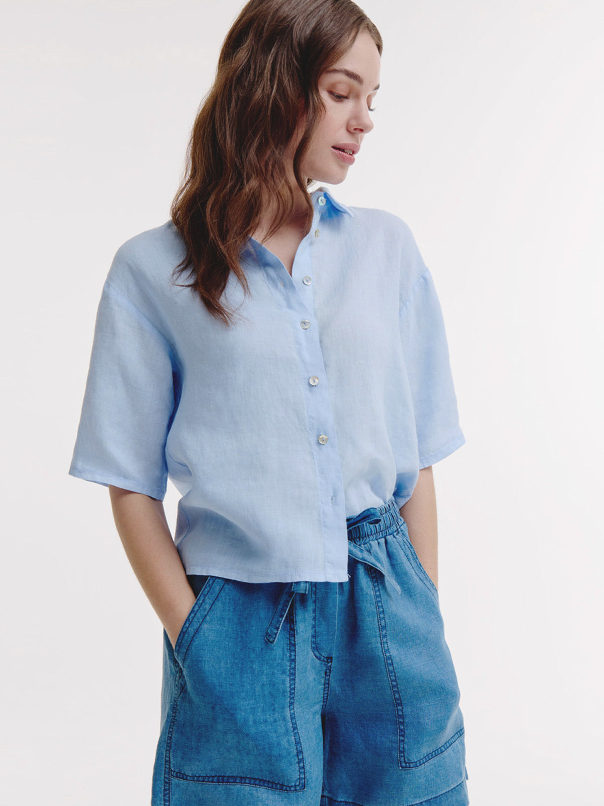 Bertha Blouse | Light Blue