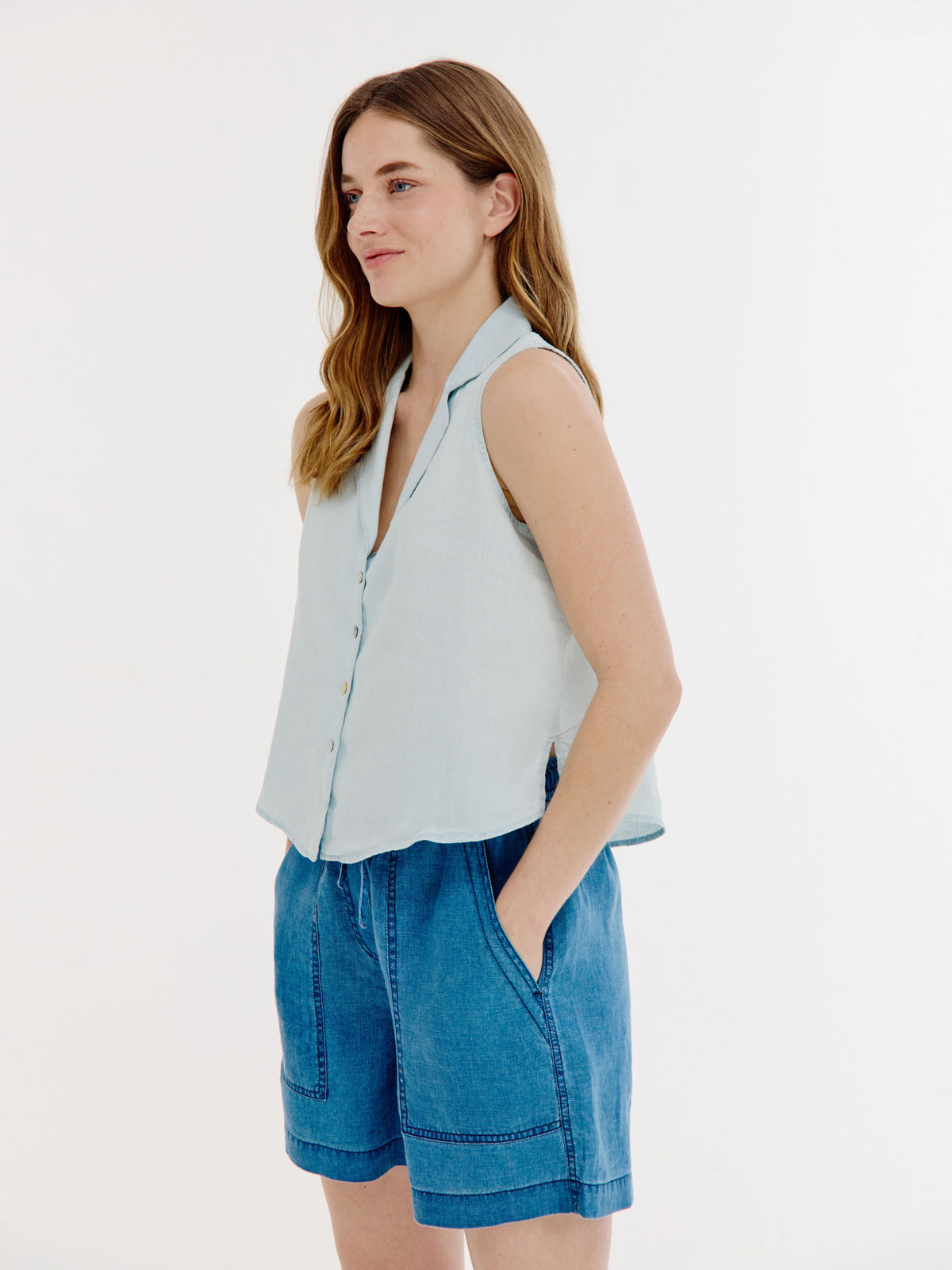 Bliss Gilet | Light Indigo