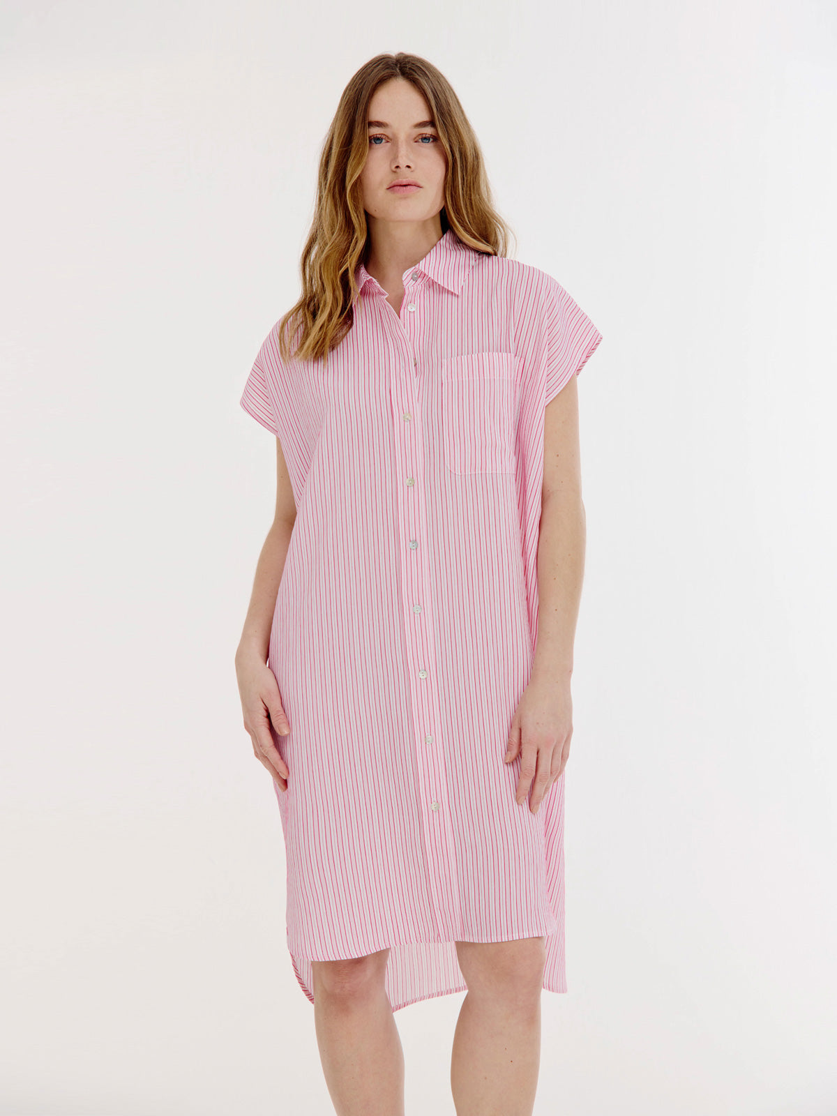 Bree Dress | Light Pink stripe