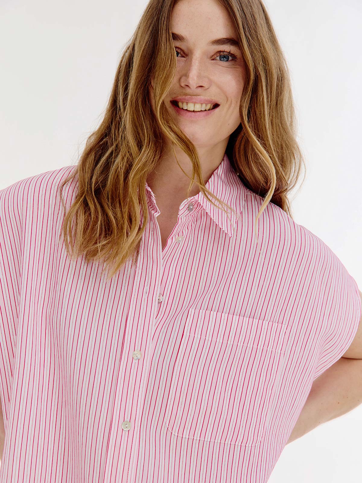 Bree Dress | Light Pink stripe