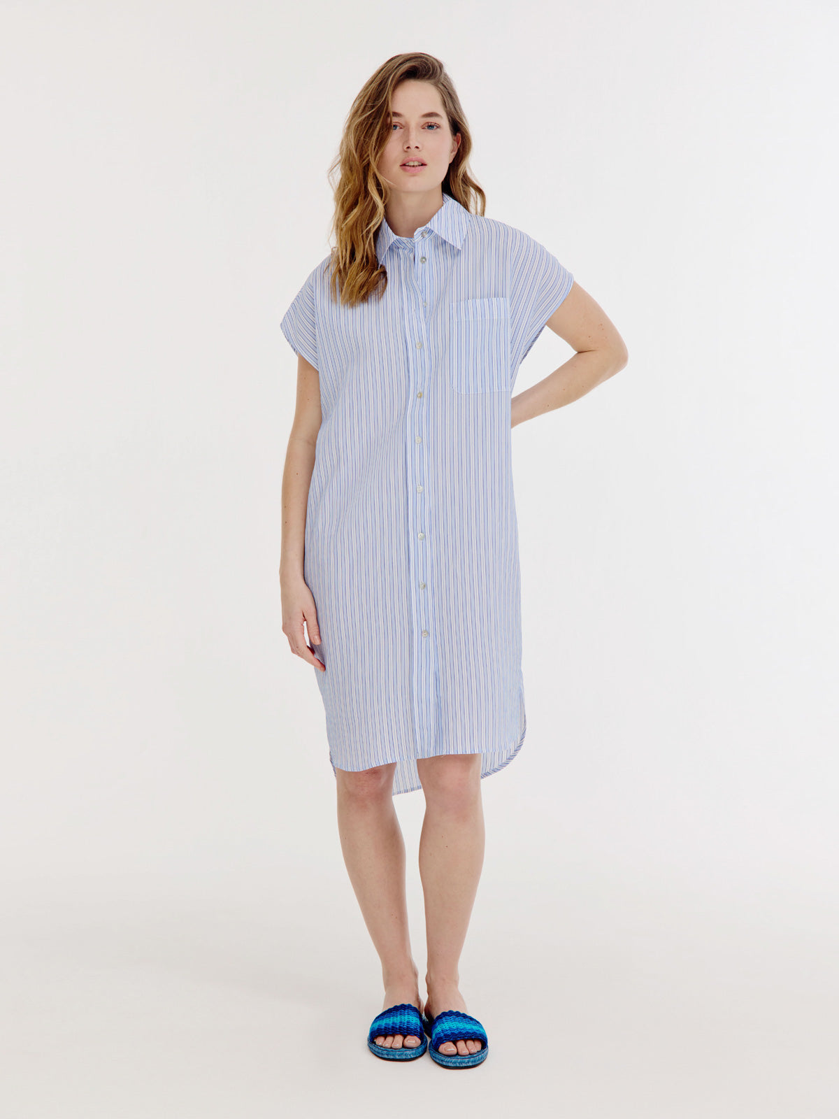 Bree Dress | Light Blue stripe