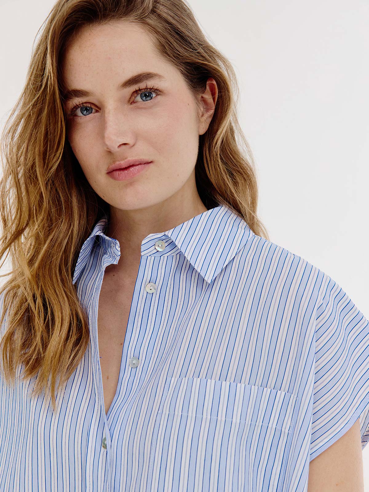 Bree Dress | Light Blue stripe