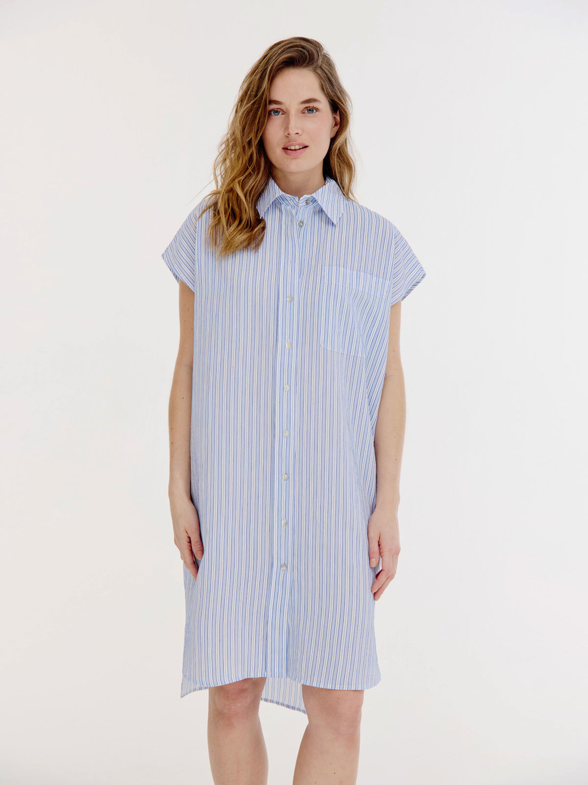 Bree Dress | Light Blue stripe